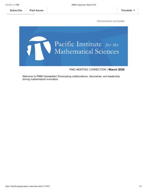 PIMS Connection March 2026